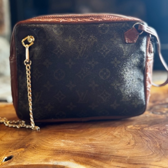 Louis Vuitton monogram Crossbody clutch bag converted hand painted - Picture 3 of 17